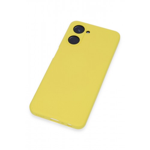 Newface Realme 10 4G Kılıf Nano içi Kadife Silikon - Sarı Newface Realme 10 4G Kılıf Nano içi Kadife Silikon - Sarı