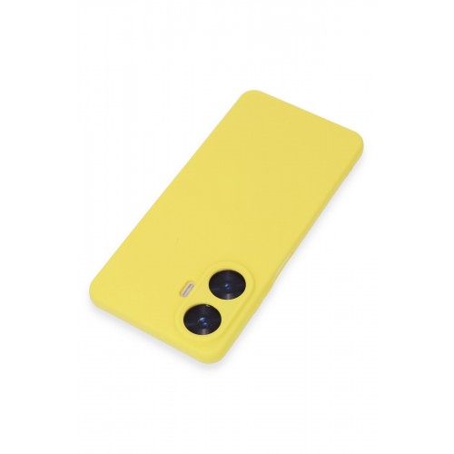 Newface Realme C55 Kılıf Nano içi Kadife Silikon - Sarı Newface Realme C55 Kılıf Nano içi Kadife Silikon - Sarı