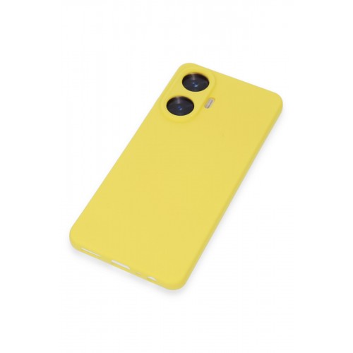 Newface Realme C55 Kılıf Nano içi Kadife Silikon - Sarı Newface Realme C55 Kılıf Nano içi Kadife Silikon - Sarı