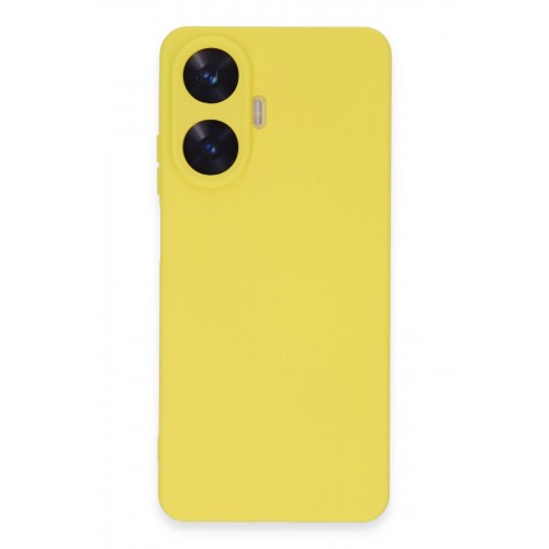 Newface Realme C55 Kılıf Nano içi Kadife Silikon - Sarı Newface Realme C55 Kılıf Nano içi Kadife Silikon - Sarı