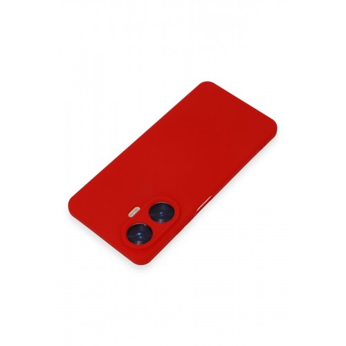 Newface Realme C55 Kılıf Nano içi Kadife Silikon - Kırmızı Newface Realme C55 Kılıf Nano içi Kadife Silikon - Kırmızı