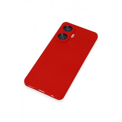 Newface Realme C55 Kılıf Nano içi Kadife Silikon - Kırmızı Newface Realme C55 Kılıf Nano içi Kadife Silikon - Kırmızı
