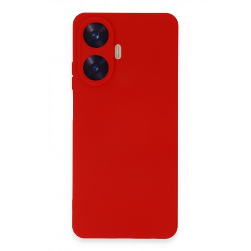 Newface Realme C55 Kılıf Nano içi Kadife Silikon - Kırmızı Newface Realme C55 Kılıf Nano içi Kadife Silikon - Kırmızı
