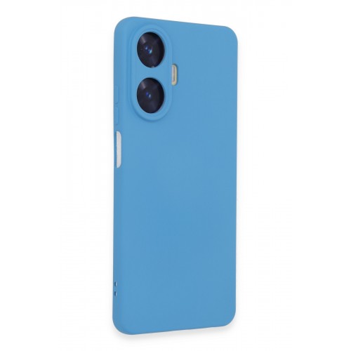 Newface Realme C55 Kılıf Nano içi Kadife Silikon - Mavi Newface Realme C55 Kılıf Nano içi Kadife Silikon - Mavi