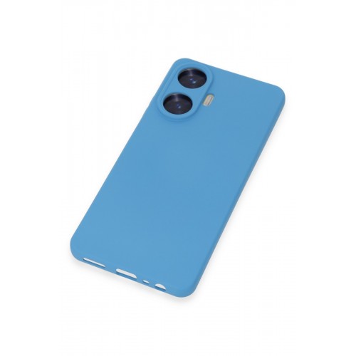 Newface Realme C55 Kılıf Nano içi Kadife Silikon - Mavi Newface Realme C55 Kılıf Nano içi Kadife Silikon - Mavi