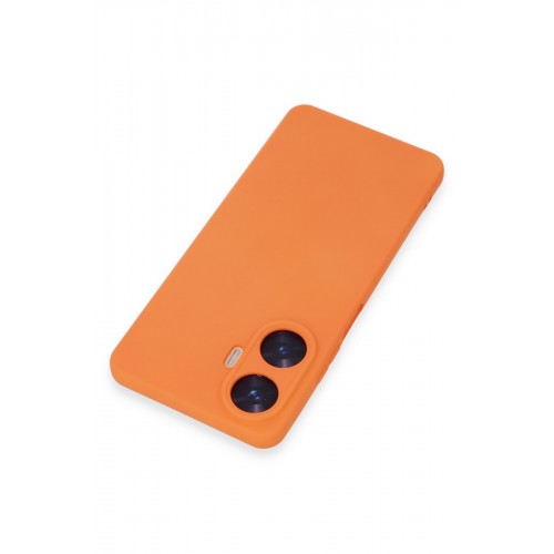 Newface Realme C55 Kılıf Nano içi Kadife Silikon - Turuncu Newface Realme C55 Kılıf Nano içi Kadife Silikon - Turuncu