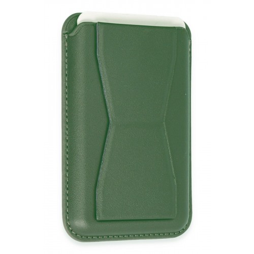 Newface Magneticsafe Standlı Deri Kartlık - Koyu Yeşil Newface Magneticsafe Standlı Deri Kartlık - Koyu Yeşil