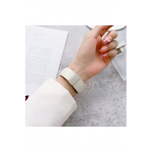 Newface Apple Watch 38mm KR414 Daks Deri Kordon - Koyu Yeşil Newface Apple Watch 38mm KR414 Daks Deri Kordon - Koyu Yeşil