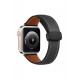 Newface Apple Watch 38mm KR414 Daks Deri Kordon - Siyah Newface Apple Watch 38mm KR414 Daks Deri Kordon - Siyah