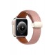 Newface Apple Watch 41mm KR414 Daks Deri Kordon - Pembe Newface Apple Watch 41mm KR414 Daks Deri Kordon - Pembe