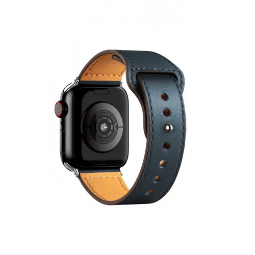 Newface Apple Watch 44mm KR415 Luaz Deri Kordon - Lacivert Newface Apple Watch 44mm KR415 Luaz Deri Kordon - Lacivert