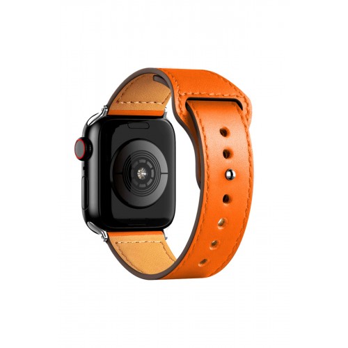 Newface Apple Watch Ultra 49mm KR415 Luaz Deri Kordon - Turuncu