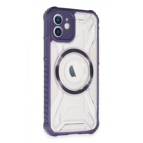 Newface iPhone 12 Kılıf Prag Magneticsafe Kapak - Derin Mor Newface iPhone 12 Kılıf Prag Magneticsafe Kapak - Derin Mor