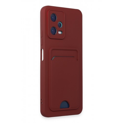Newface Xiaomi Redmi Note 12 5G Kılıf Kelvin Kartvizitli Silikon - Bordo Newface Xiaomi Redmi Note 12 5G Kılıf Kelvin Kartvizitli Silikon - Bordo