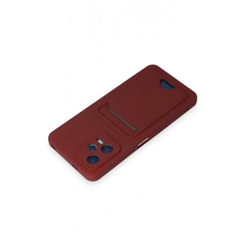 Newface Xiaomi Redmi Note 12 5G Kılıf Kelvin Kartvizitli Silikon - Bordo Newface Xiaomi Redmi Note 12 5G Kılıf Kelvin Kartvizitli Silikon - Bordo