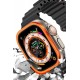 Newface Apple Watch Ultra 49mm Alüminyum Kasa Cam Ekran Koruyucu - Turuncu Newface Apple Watch Ultra 49mm Alüminyum Kasa Cam Ekran Koruyucu - Turuncu