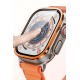 Newface Apple Watch Ultra 49mm Alüminyum Kasa Cam Ekran Koruyucu - Turuncu Newface Apple Watch Ultra 49mm Alüminyum Kasa Cam Ekran Koruyucu - Turuncu