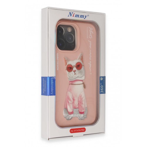 Newface iPhone 14 Pro Kılıf Nimmy Glass Desenli Kapak - Pembe Newface iPhone 14 Pro Kılıf Nimmy Glass Desenli Kapak - Pembe