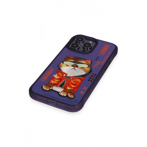 Newface iPhone 14 Pro Kılıf Nimmy Glass Desenli Kapak - Mavi Newface iPhone 14 Pro Kılıf Nimmy Glass Desenli Kapak - Mavi