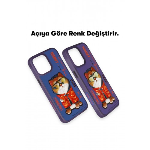 Newface iPhone 14 Pro Kılıf Nimmy Glass Desenli Kapak - Mavi Newface iPhone 14 Pro Kılıf Nimmy Glass Desenli Kapak - Mavi