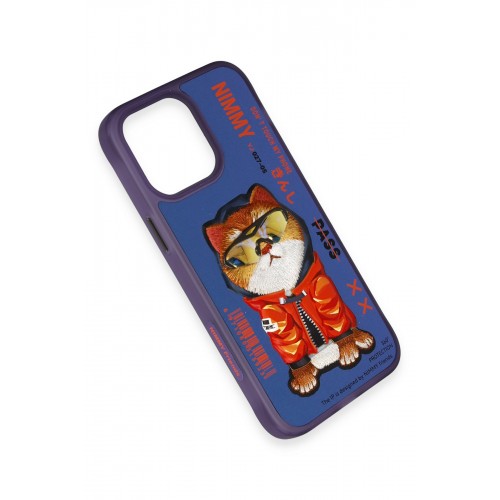 Newface iPhone 14 Pro Max Kılıf Nimmy Glass Desenli Kapak - Mavi Newface iPhone 14 Pro Max Kılıf Nimmy Glass Desenli Kapak - Mavi