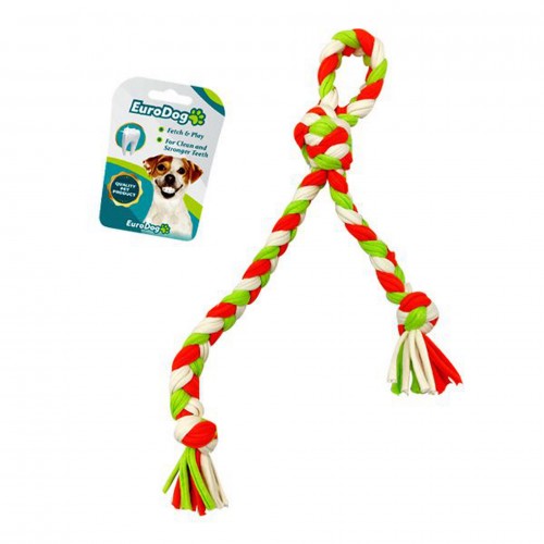 EuroDog Düğümlü Diş İpi Beyaz Yeşil Turuncu 42 Cm EuroDog Düğümlü Diş İpi Beyaz Yeşil Turuncu 42 Cm