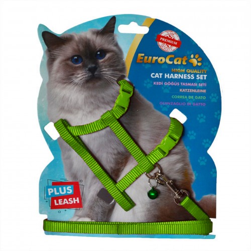 EuroCat Kedi Göğüs Tasması Yeşil EuroCat Kedi Göğüs Tasması Yeşil