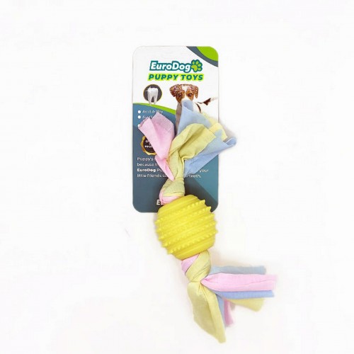 EuroDog Puppy Toys Sarı Tırtıklı Top Diş Kaş.Oy. EuroDog Puppy Toys Sarı Tırtıklı Top Diş Kaş.Oy.