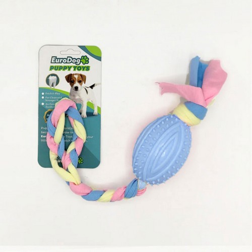 EuroDog Puppy Toys Mavi Rugby Topu Diş Kaşıma Oy. EuroDog Puppy Toys Mavi Rugby Topu Diş Kaşıma Oy.