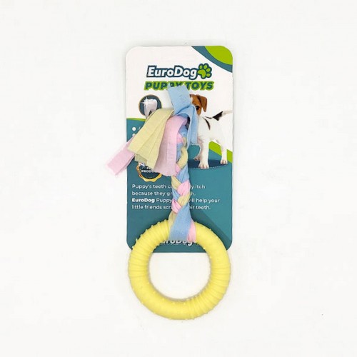 EuroDog Puppy Toys Sarı Halka Diş Kaşıma Oyuncağı EuroDog Puppy Toys Sarı Halka Diş Kaşıma Oyuncağı