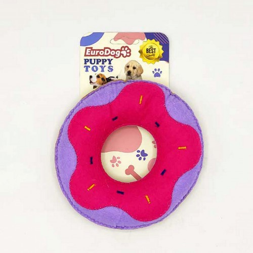 EuroDog Puppy Pet Toys Lila Donut EuroDog Puppy Pet Toys Lila Donut