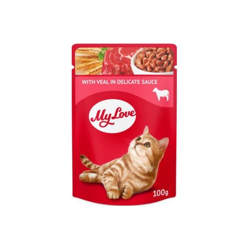 My Love Sos İçinde Dana Etli Pouch Kedi Maması 100 Gr My Love Sos İçinde Dana Etli Pouch Kedi Maması 100 Gr