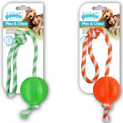 Pawise Kemirme Oyuncağı İpli Top 40 cm Pawise Kemirme Oyuncağı İpli Top 40 cm