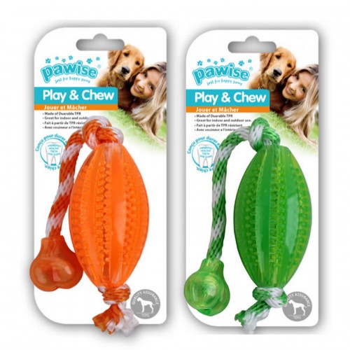 Pawise Kemirme Oyuncağı İpli Rugby Topu 40 cm Pawise Kemirme Oyuncağı İpli Rugby Topu 40 cm