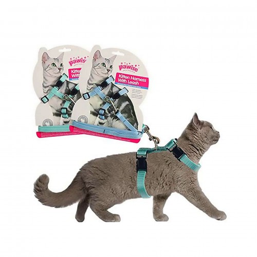 Pawise Kedi Göğüs T.(14.5-2518-30Cm) Yeşil-Mavi S Pawise Kedi Göğüs T.(14.5-2518-30Cm) Yeşil-Mavi S