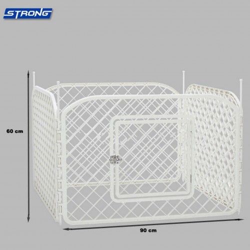 Strong Plastik Köpek Oyun Bahçesi Çiti 4 Panel 90x60cm Strong Plastik Köpek Oyun Bahçesi Çiti 4 Panel 90x60cm
