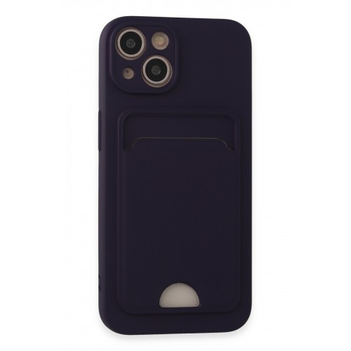 Newface iPhone 14 Kılıf Kelvin Kartvizitli Silikon - Derin Mor Newface iPhone 14 Kılıf Kelvin Kartvizitli Silikon - Derin Mor