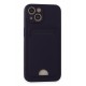 Newface iPhone 14 Kılıf Kelvin Kartvizitli Silikon - Derin Mor Newface iPhone 14 Kılıf Kelvin Kartvizitli Silikon - Derin Mor