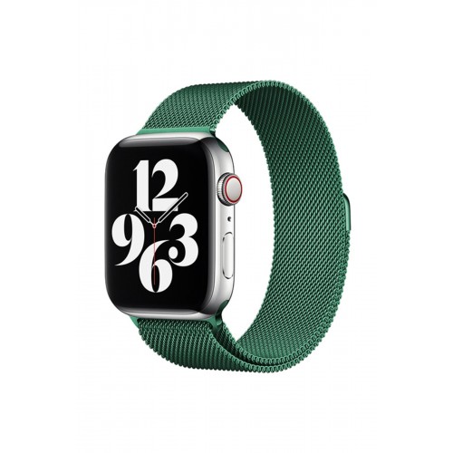 Newface Apple Watch Ultra 49mm Metal Mıknatıslı Kordon - Haki Yeşil Newface Apple Watch Ultra 49mm Metal Mıknatıslı Kordon - Haki Yeşil