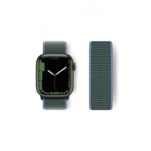 Newface Apple Watch 38mm Hasırlı Cırtcırtlı Kordon - Mavi-Yeşil Newface Apple Watch 38mm Hasırlı Cırtcırtlı Kordon - Mavi-Yeşil
