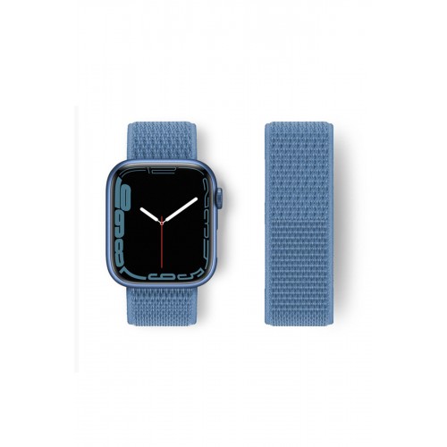 Newface Apple Watch 40mm Hasırlı Cırtcırtlı Kordon - Mavi Newface Apple Watch 40mm Hasırlı Cırtcırtlı Kordon - Mavi