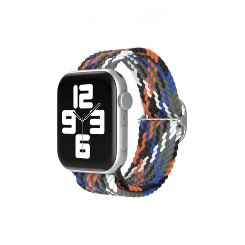 Newface Apple Watch 38mm Star Kordon - Gri-Turuncu Newface Apple Watch 38mm Star Kordon - Gri-Turuncu