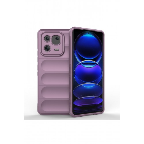 Newface Xiaomi Mi 13 Kılıf Optimum Silikon - Mor Newface Xiaomi Mi 13 Kılıf Optimum Silikon - Mor