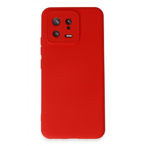 Newface Xiaomi Mi 13 Kılıf Nano içi Kadife Silikon - Kırmızı Newface Xiaomi Mi 13 Kılıf Nano içi Kadife Silikon - Kırmızı
