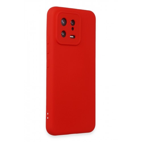 Newface Xiaomi Mi 13 Kılıf Nano içi Kadife Silikon - Kırmızı Newface Xiaomi Mi 13 Kılıf Nano içi Kadife Silikon - Kırmızı