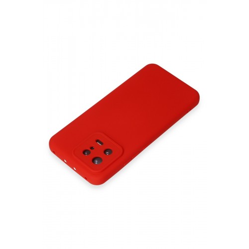 Newface Xiaomi Mi 13 Kılıf Nano içi Kadife Silikon - Kırmızı Newface Xiaomi Mi 13 Kılıf Nano içi Kadife Silikon - Kırmızı