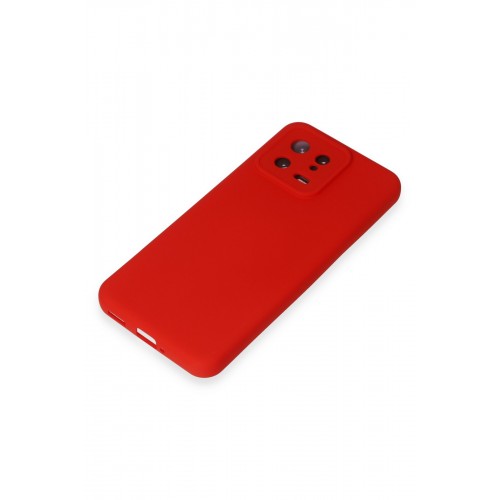 Newface Xiaomi Mi 13 Kılıf Nano içi Kadife Silikon - Kırmızı Newface Xiaomi Mi 13 Kılıf Nano içi Kadife Silikon - Kırmızı