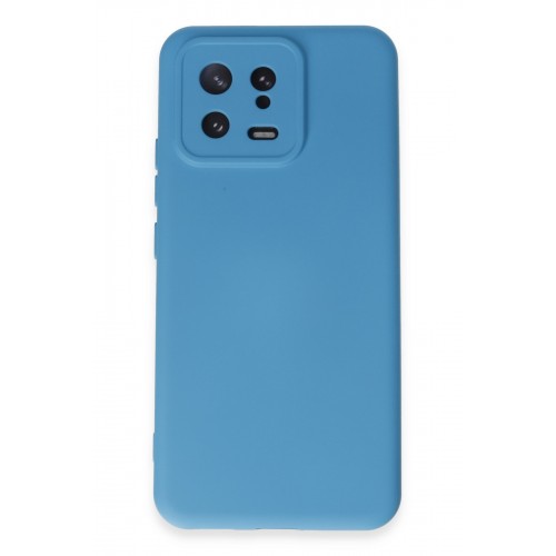 Newface Xiaomi Mi 13 Kılıf Nano içi Kadife Silikon - Mavi Newface Xiaomi Mi 13 Kılıf Nano içi Kadife Silikon - Mavi
