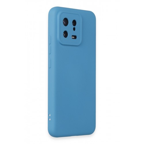 Newface Xiaomi Mi 13 Kılıf Nano içi Kadife Silikon - Mavi Newface Xiaomi Mi 13 Kılıf Nano içi Kadife Silikon - Mavi