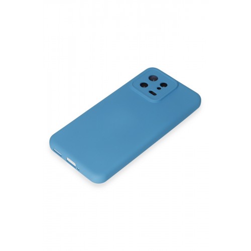 Newface Xiaomi Mi 13 Kılıf Nano içi Kadife Silikon - Mavi Newface Xiaomi Mi 13 Kılıf Nano içi Kadife Silikon - Mavi